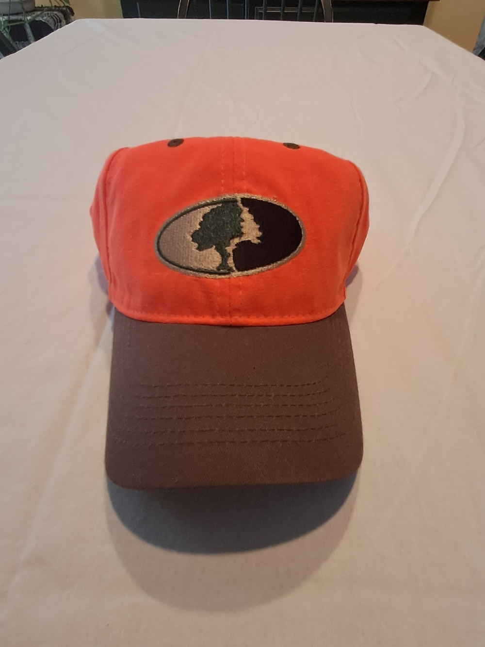 MOSSY OAK Orange and Brown Embroidered Tree Patch Cap